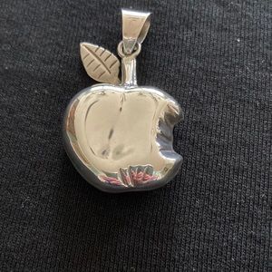 Sterling silver apple 🍎 pendant- great teacher’s gift!!
